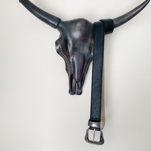 🌙FREE ADD ON// Black Western Style Belt
